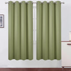 LEMOMO Sage Green Thermal Blackout Curtains/52 x 72 Inch/Set of 2 Panels Room by Lemomo