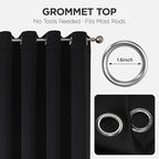 Joydeco Blackout Door Curtain for Doorway Privacy 84 Inches Long, Grommet - Image 9