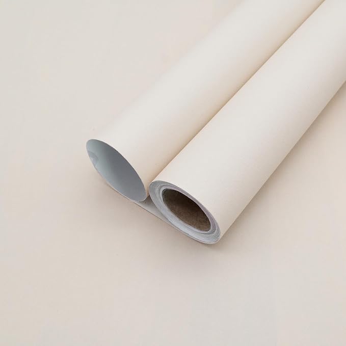 Yancorp 16"x394" Matte Beige Contact Papaer Peel and Stick Wallpaper Vinyl Wrap by YancorpHomeDecor
