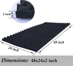 2 Pack Acoustic Foam, High Density Fire Resistant Soundproof Panels - Image 4