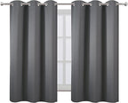 LEMOMO Frost Grey Blackout Curtains, 42 x 54 Inch Length, Grommet Bedroom & - Image 2