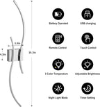 Battery Operated Wall Sconces Set of Two - Image 5