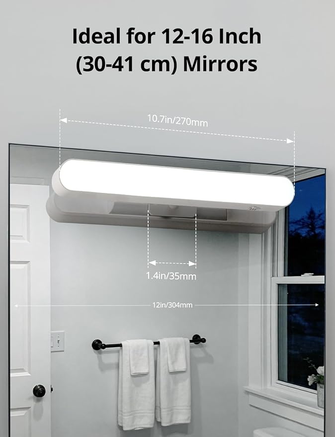 Combuh 2 Pack Battery Operated Bathroom Mirror Lights Bar - Image 8