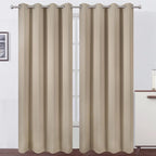 LEMOMO Blackout Curtains 66 x 95 inch/Khaki Curtains Set of 2 Panels/Thermal by Lemomo