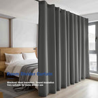 Room Divider Blackout Curtain Track Curtains Wall Dividers Panels Screen - Image 6