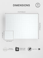 Bumusty Large Cork Board Alternative-48 x 36" Felt Bulletin Board Tiles - Image 2