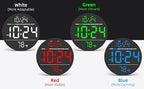 Digital Wall Clock with Large LED Display, Temperature, Auto-Brightness | Small - Image 8
