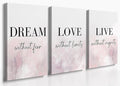 GUBIYU Love Decor for Bedroom Dream Live Quotes Posters Prints Set of 3 Pink by GUBIYU