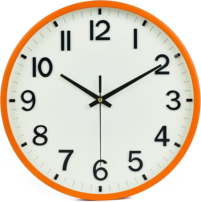 Wall Clocks Battery Operated 12 inch Modern Wall Clock, Silent Non Ticking Wall by Unknown