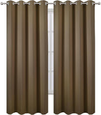 LEMOMO Blackout Curtains 66 x 84 inch/Brown Curtains Set of 2 Panels/Thermal - Image 2