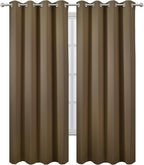 LEMOMO Blackout Curtains 52 x 84 inches Long Brown Curtains Set of 2 Panels - Image 2