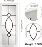 Farmhouse Mirror for Wall Decor: 43.3" x 17.7" Large Rustic Windowpane Mirrors - Image 5