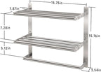 BETHOM Towel Shelf for Bathroom Wall Mounted, 3-Tier Hotel Style Towel Rack - Image 5