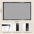 Koonmi Black Mirrors for Wall, 36x48 Inch Bathroom Mirror, Rectangular Wall - Image 2