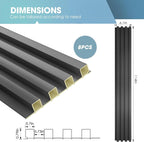 OUZUGIE WPC Acoustic Slat Wall Paneling, Living Room, TV Background, Study Room - Image 3