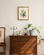 InSimSea Gold Bamboo Framed Canvas Wall Art, Vintage White Jasmine Botanical - Image 2
