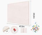 Large Bulletin Board, 48 X 36 inches Felt Board Notice Pin Board, Self-Adhesive - Image 3