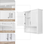SUPER DEAL Bathroom Wall Cabinet Over The Toilet, Wall Mount Storage Medicine - Image 7