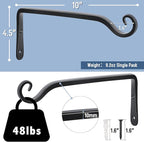 FEED GARDEN Wall Hooks for Hanging Plants 10 Inch - Image 2