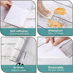 Arthome 17''x120'' White Wood Contact Paper, Peel and Stick Vinyl Wallpaper - Image 6