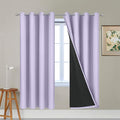 Yakamok Lilac 100% Blackout Lined Curtains, 2 Thick Layers Completely Blackout by Yakamok