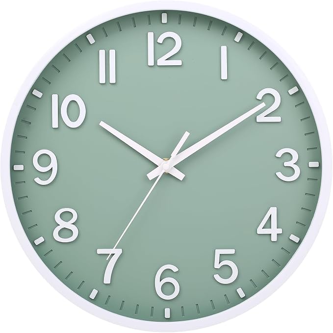Wall Clocks Battery Operated 10 inch Modern Wall Clock, Silent Non Ticking Wall by Unknown