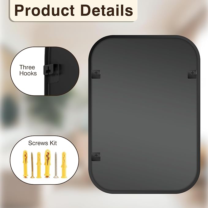 FICTOR Bathroom Vanity Mirror for Wall, 2 Pack 28" x 40" Rectangle Bathroom - Image 7