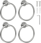 SetSail Towel Holder for Bathroom Wall Silver Towel Ring Stainless Steel Hand by SetSail