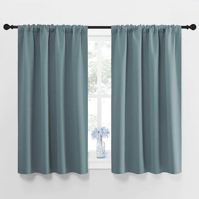NICETOWN Greyish Blue Blackout Curtains Panels by NICETOWN
