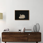 OIQArtOIQ Vintage Framed Wall Art Moody Grace Swan Canvas Art Prints Rustic - Image 6