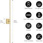 Battery Operated Wall Sconce Set of Two - Image 4