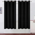 LEMOMO Blackout Curtains 66 x 72 Inch Long Black Curtains Set of 2 Panels Room by Lemomo
