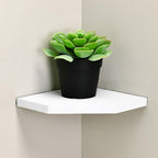 WELLAND 7-Inch Floating Corner Shelves Set of 2, Wall Mounted Storage Shelf - Image 2