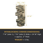 AZ Faux High-Density Polyurethane Faux Stone Interlocking Outside Corner - Image 3
