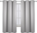 LEMOMO Light Grey Blackout Curtains 42 x 63 Inch Length/Set of 2 Curtain - Image 2