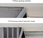 AJAZZ 100% Window Blinds Blackout Portable Blackout Curtains Adhesive Curtains - Image 5