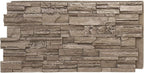 EverStone Cascade Faux Stone Panel, 48 5/8"W x 24 3/4"H x 1 1/4"D, Soft Ash by EkenaMillwork