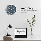 Roymnie Wall Clock 12 Inch Silent Wall Clocks Battery Operated- Modern Non - Image 7