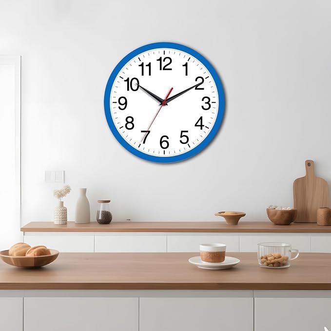 Rohioue Wall Clock Modern 8 Inch Battery Operated Silent Non Ticking Small - Image 7
