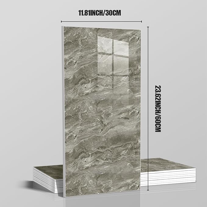 10pcs Marble Peel and Stick Waterproof Wall Panels, Heat-Resistant Backsplash - Image 4