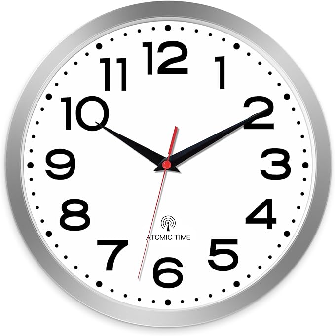 Roymnie Atomic Wall Clock 12 Inch, Modern Clock Battery Operated Classic Analog by Unknown
