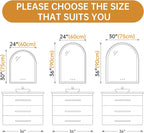30"x36" Arched LED Mirror for Bathroom, Brushed Gold Lighted Bathroom Mirror - Image 8