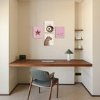 SEHSUVC Pink Lucky Leopard Wall Art Set of 4, Vintage Y2K Preppy Aesthetic - Image 5