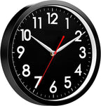 AKCISOT Wall Clock Modern Black Silent Non Ticking Wall Clocks Battery Operated by Akcisot