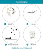 Wall Clock Decorative Large Modern Wall Clock Silent Non-Ticking Battery - Image 7