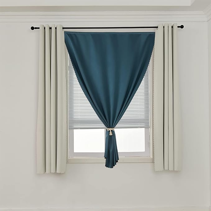 AJAZZ 100% Blackout Shades Window Cover Self Adhesive Curtains Sticky Curtain - Image 7