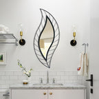 ironsmithn Decorative Wall Mirror, Leaf Teardrop Mirror - Image 8