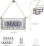 SRIWATANA Mail Holder Wall Mount, Mail Organizer Key Holder - Image 7