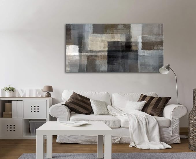 Cao Gen Decor Art A62475 Canvas Prints Abstract Wall Art Print Paintings Grey - Image 5