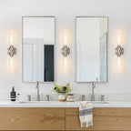 Indoi Brushed Nickel Wall Sconces, Hardwired Bathroom Sconces Vanity Light - Image 7